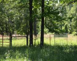 Only 1.07 acres from 4.49 acres of the cemetery contains burials and this 1.07 acres fenced with barbed wire.